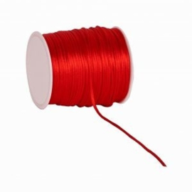 Satijnkoord 1mm  Rood