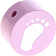 Houten kraal babyvoetjes babyroze ''babyproof''