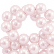 30  Glas Parels Light pink - 8mm