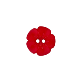 Bloemknoopje met bladnerf -15mm - Rood