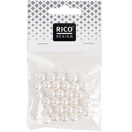 Rico parelkralen acryl parel wit - 6mm