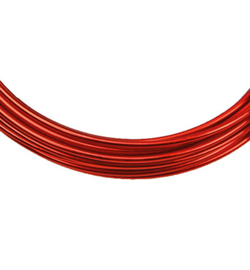 Alu draad - aluminiumdraad 2mm -rood -5mtr