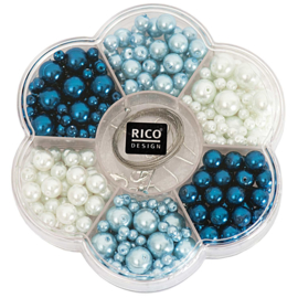 Rico set parelkralen Renaissance blauw 443 delig