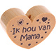 Houten kraal ''ik hou van mama'' blank ''babyproof''