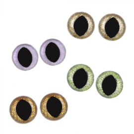 Opry Glitter kattenogen  12-18mm - 48 stuks - AST