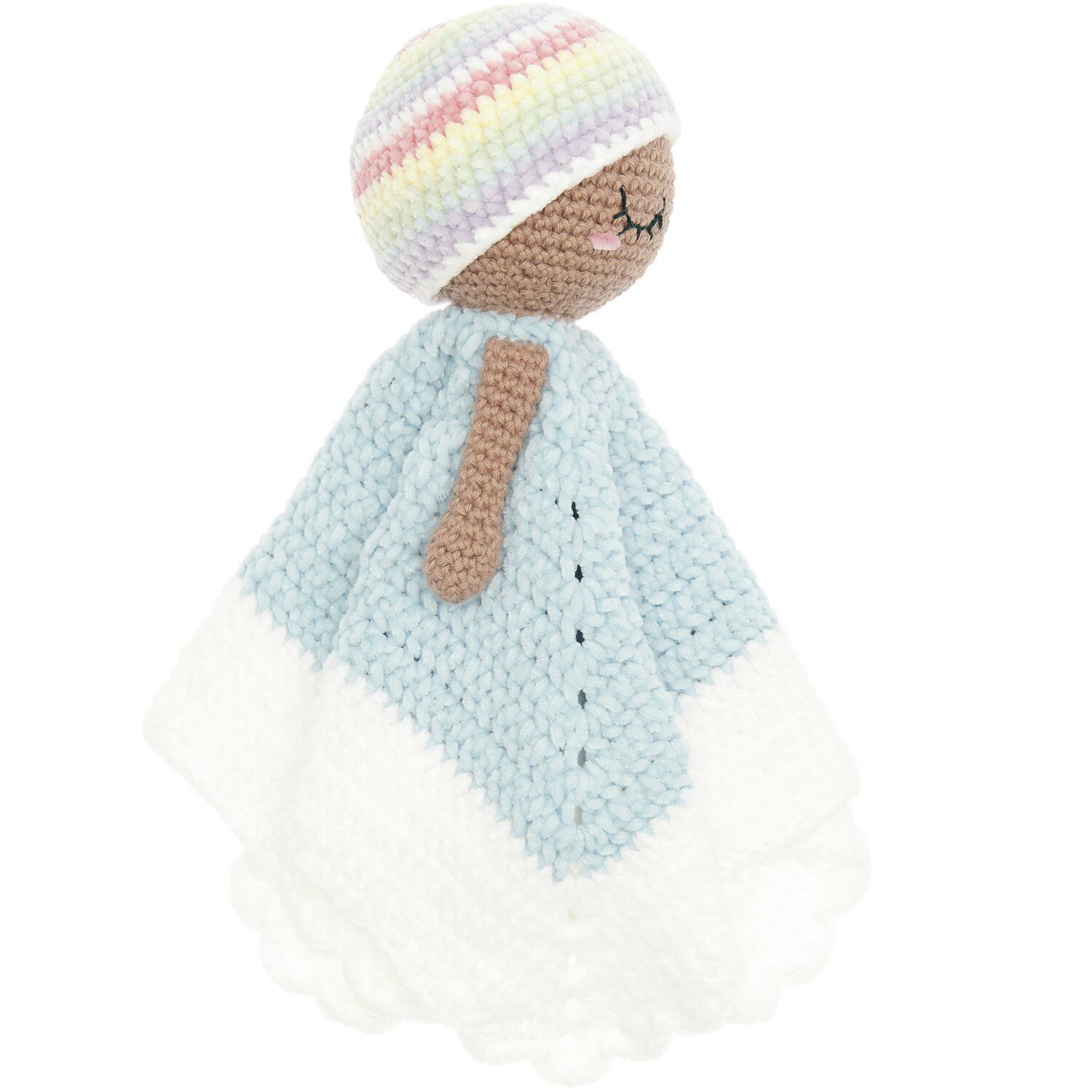 Haakset Ricorumi babydeken knuffel Pastel Regenboog