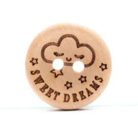 Durable Houten knopen: Sweet dreams 20mm -4 stuks-