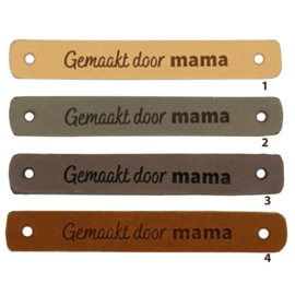 Durable leren aannaaibandje 7x1 cm - Gemaakt door Mama per 2 stuks