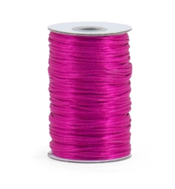 Satijnkoord 2mm Fuchsia