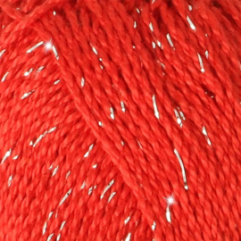 Scheepjes Catona Shine 115 -S Hot Red Silver