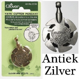 Clover yarn cutter   draadafsnijder. let op antiek zilverkleurig