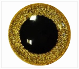 Veilige glitterogen nieuw Goud 8-15mm