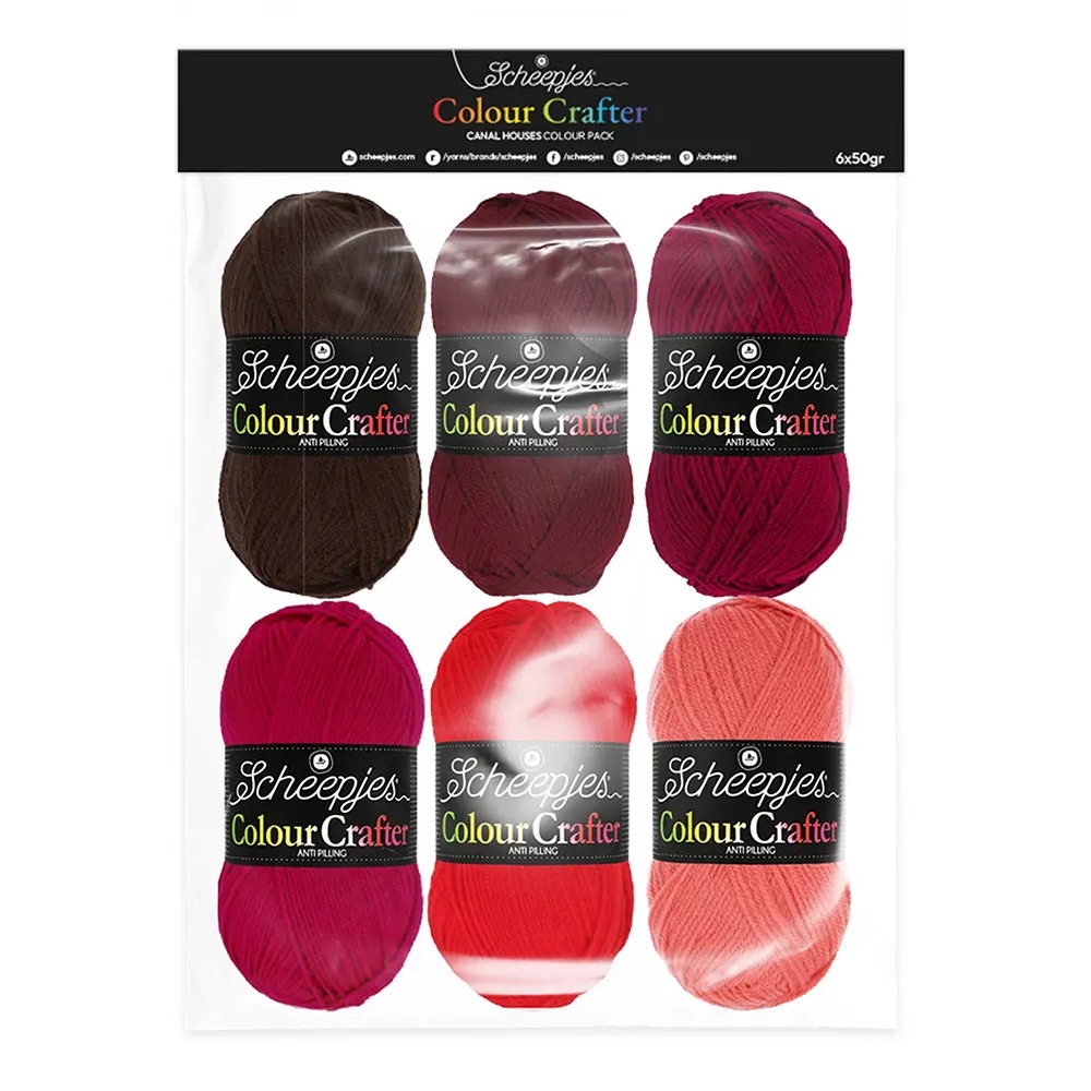 Scheepjes Colour Crafter colour pack 6x 50gr - Canal Houses