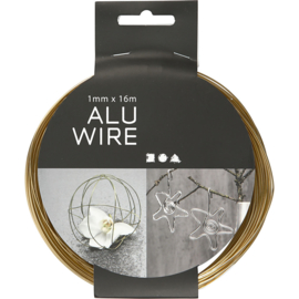 Alu draad - aluminium draad 1mm GOUD