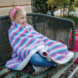 Pakket voor Durable Velvet deken: Happy Unicorn Stripes Blanket