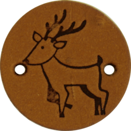 Durable Leren labels rond 2cm - Deer per 2 stuks