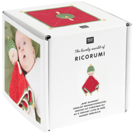 Haakset Ricorumi babydeken knuffel Kerstelfje