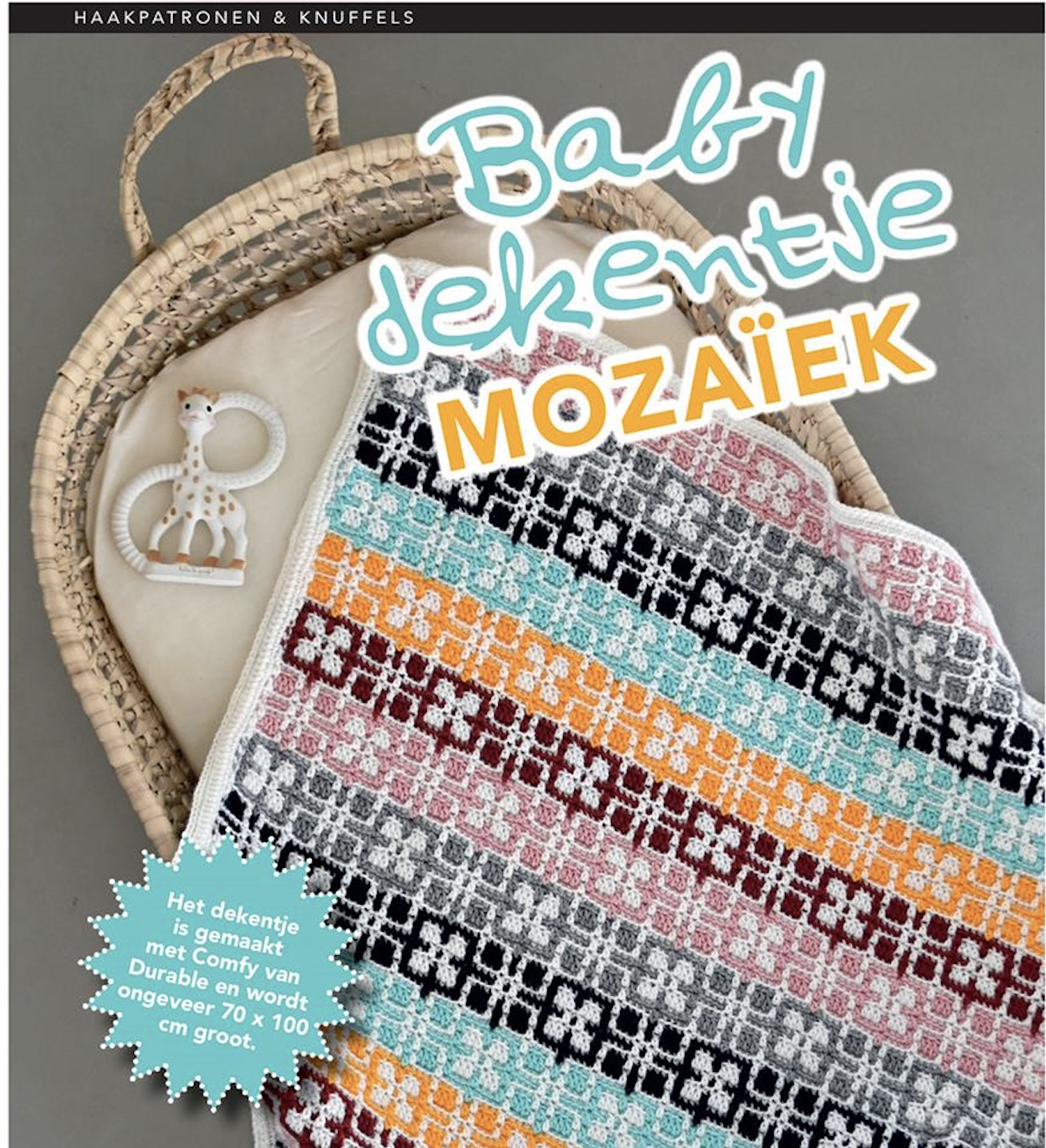 Haakpakket bij patroonboekje: babydekentje Mozaïek