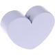 Houten kraal hart pastelblauw effen ''babyproof''