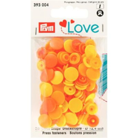 Color snaps -  Prym Love color rond 12,4mm lichtgeel, geel en oranje