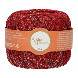 Anchor Artiste metallic 328 Rood gemeleerd