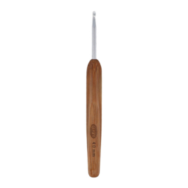 Opry haaknaald 4,0mm met houten/bamboo greep