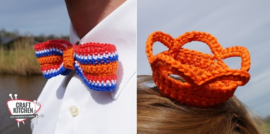 Kroontje -Strikje Oranje voor hem en haar! Gratis Patroontjes