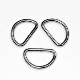 D-ring 30mm - zilverkleurig