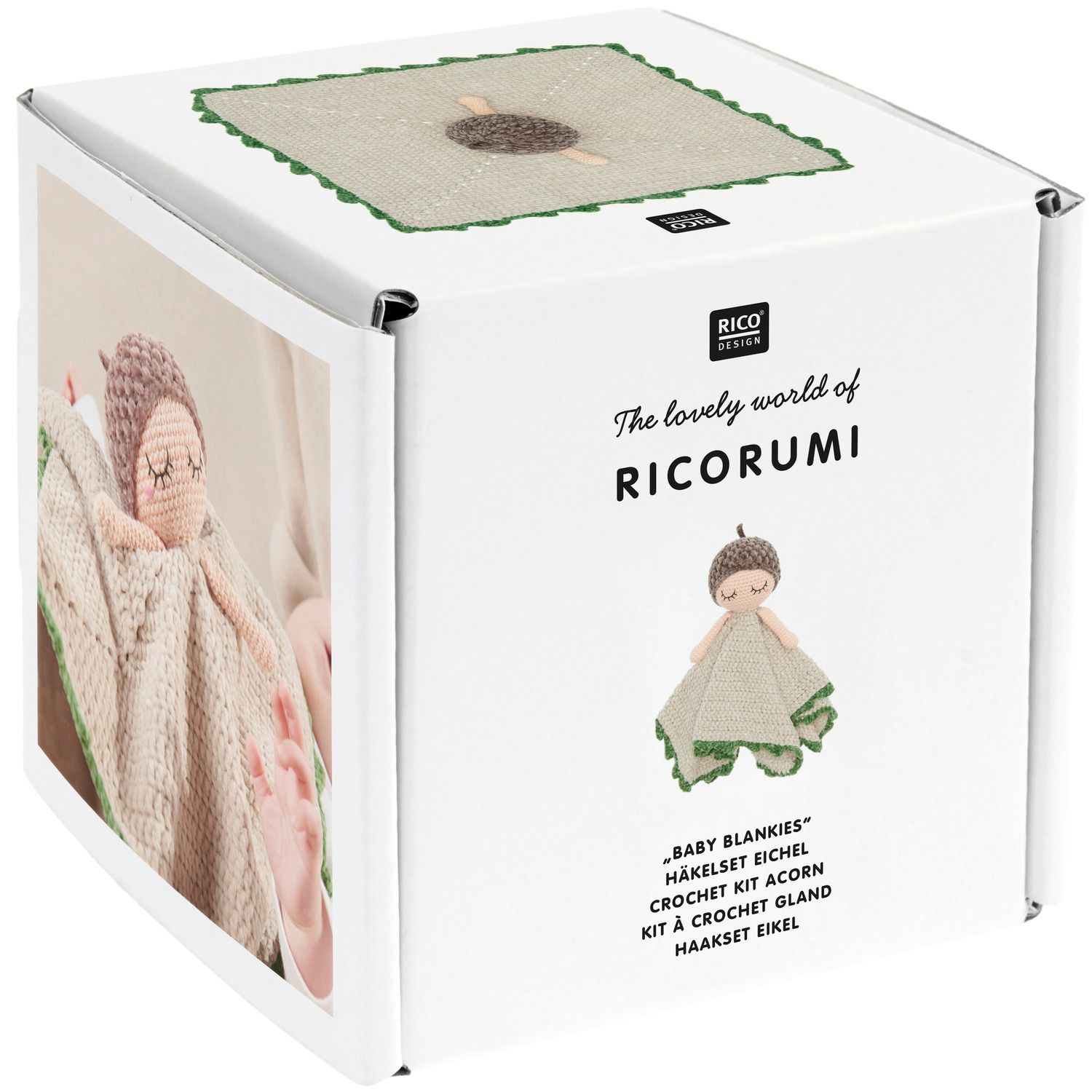 Haakset Ricorumi babydeken knuffel Eikeltje