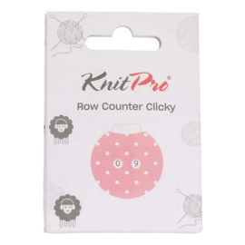 KnitPro Clicky toerenteller 40x37,5mm roze