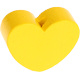 Houten kraal Mini-hart geel effen ''babyproof''