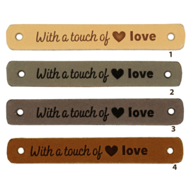 Durable leren aannaaibandje 7x1 cm - With a touch of Love per 2 stuks