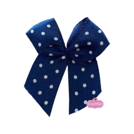 Strikje blauw met polkadot