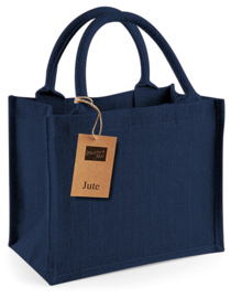 Jute tasje klein Navy