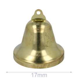 Kerst klokje 17mm - per stuk goudkleurig