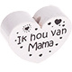 Houten kraal ''ik hou van mama'' wit ''babyproof''