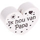 Houten kraal ''ik hou van papa'' wit ''babyproof''