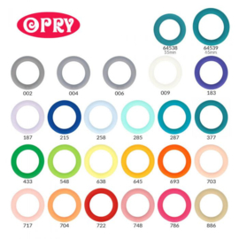 Opry siliconen bijtring 65mm kleur 287 Turquoise