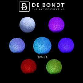LED lichtbal - lichtbol 8cm witte bol met Multi kleuren