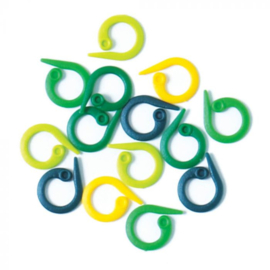 Steekmarkeerders Knit Pro Rond Splitring - groen geel blauw