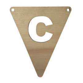 Houten vlagletter C