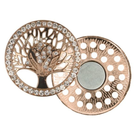 Magnetische Broche boom 45mm Rosé Goud