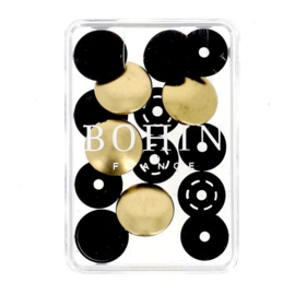 Bohin Magische drukknoop kunststof metallic 14mm goud 1x4st