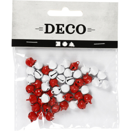 Deko Belletjes 8mm rood/wit