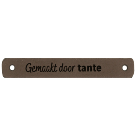 Durable leren aannaaibandje 7x1 cm - Gemaakt door Tante per 2 stuks