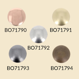 Bohin Magische drukknoop kunststof metallic 14mm roségoud 1x4st