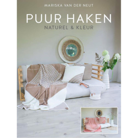 Haakpakket Puur Haken plaid met boek - beige