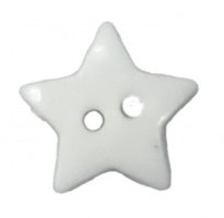Knoop Sterretje acryl 12mm Wit