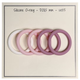 Siliconen O-Ring  (roze set van 3) Go Handmade