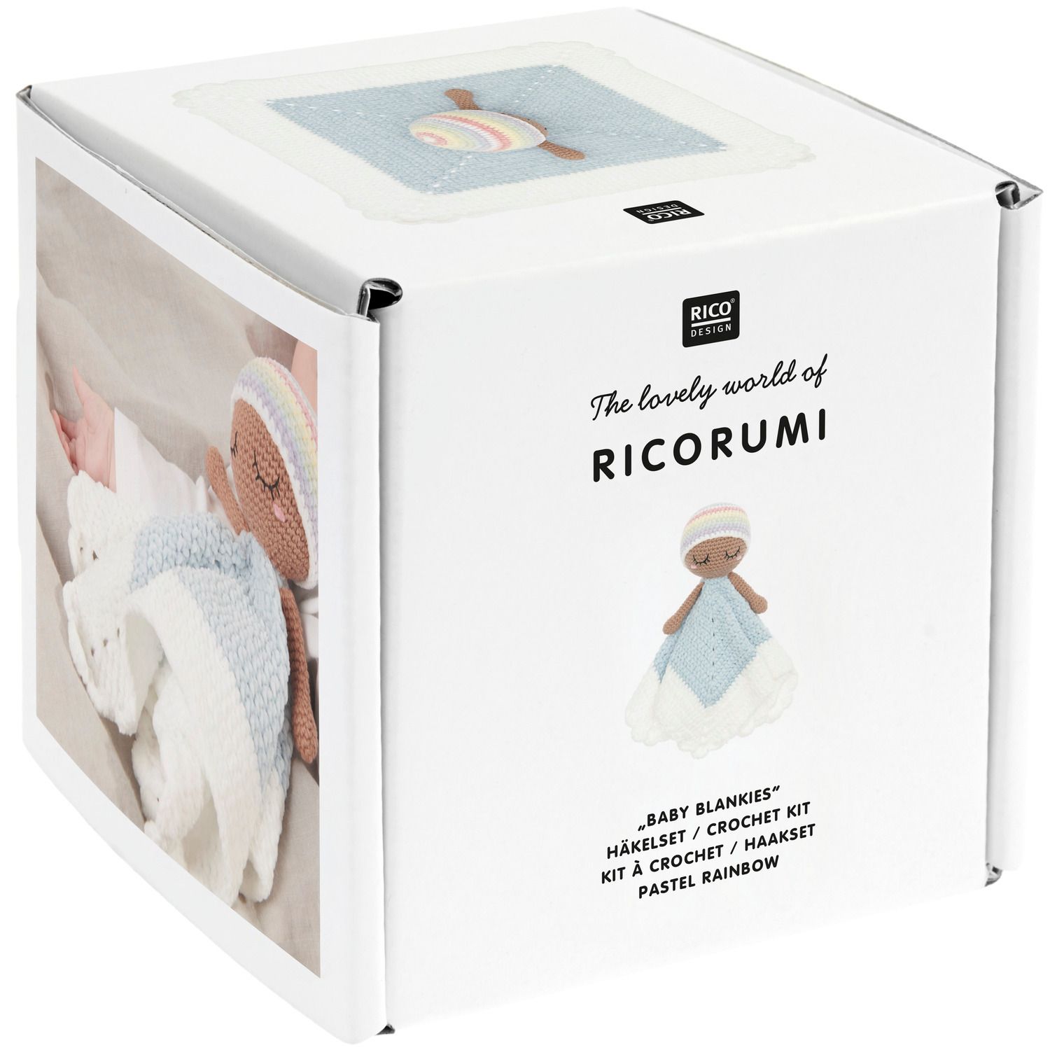 Haakset Ricorumi babydeken knuffel Biggetje